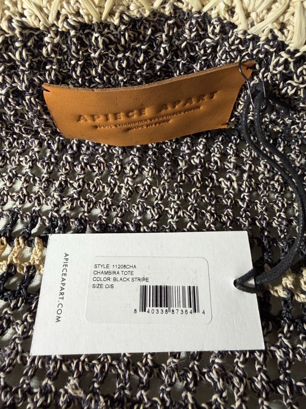 APIECE APART CHAMBIRA TOTE
Black Stripe - Picture 6 of 9